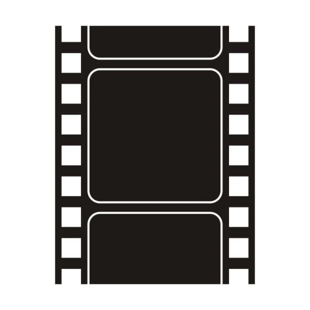 Chalk sticker 045 film - Graphic design featuring a black film with white borders.