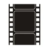 Chalk sticker 045 film - Graphic design featuring a black film with white borders.