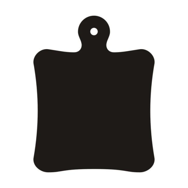 Chalk sticker 046 cutting board - Graphic design. Shape resembles a cutting board with rounded edges.