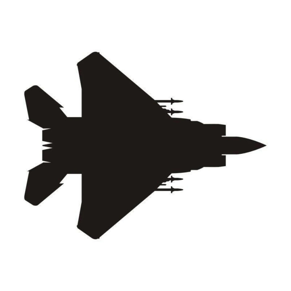 Chalk sticker 055 airplane - Graphic design with a black outline and visible details of wings and engines.