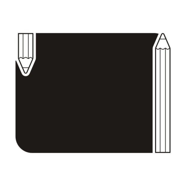 Chalk sticker 067 pencil - Simple rectangular design with two pencils in the top corners.