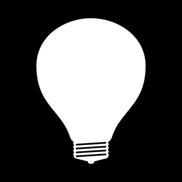 Light bulb-shaped dry-erase board 016 with a clear outline, filled with white color.