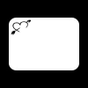 Dry-erase board 049 heart - Rectangular shape with a heart and arrow in the top left corner.