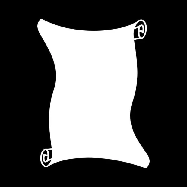Dry-erase board 053 scroll - Graphic design resembling a rolled parchment with gently wavy edges.