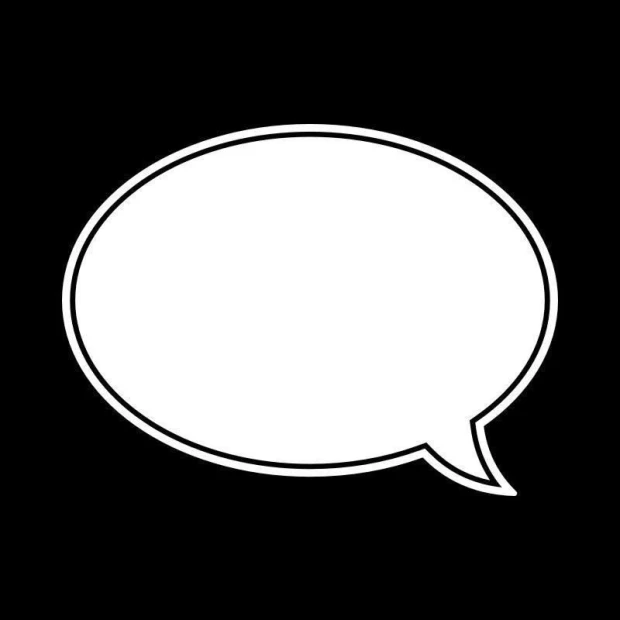 Dry-erase board 066 speech bubble - Graphic design. Shape resembling a speech bubble with an empty interior.
