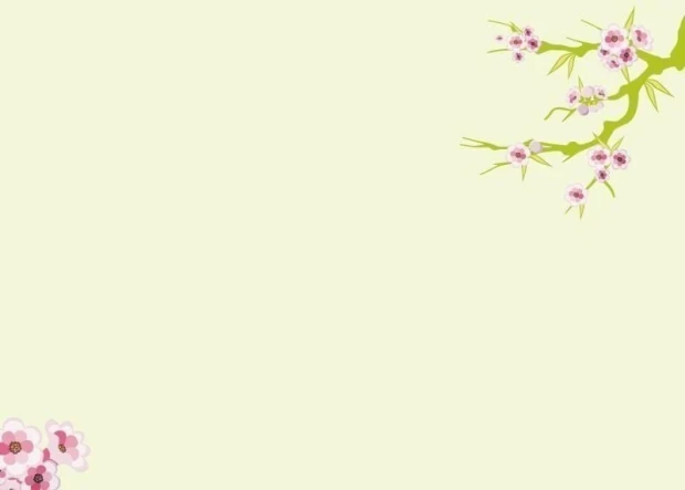 Dry-erase board 01X 046 branch - Graphic design featuring a branch with pink flowers on a light background.