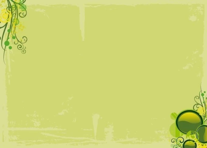 Dry-erase board 01X 048 abstraction - Graphic design with green and yellow shapes and lines in the corners.