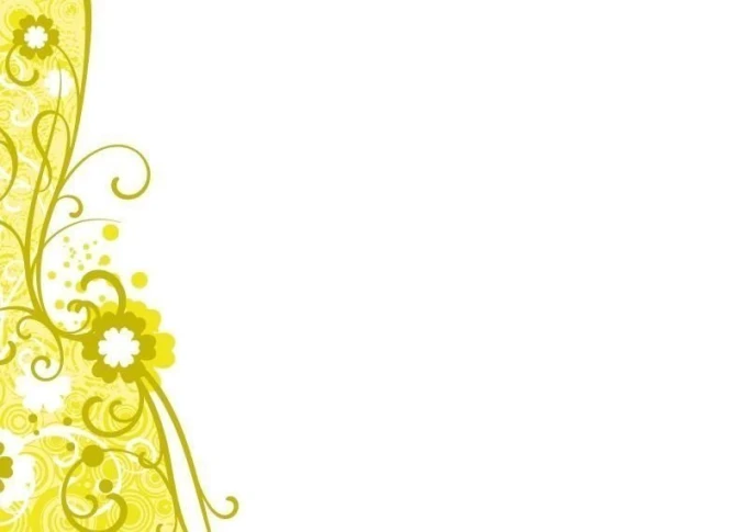 Whiteboard 01X 049 decorations - Graphic design with green lines and flowers on a white background.