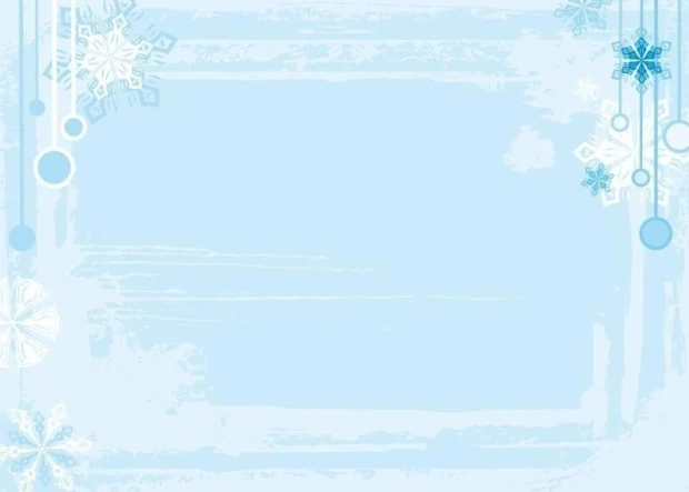 Dry-erase board 01X 053 winter - Graphic design with blue snowflakes and circles on a light background.
