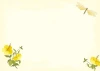 Dry-erase board 01X 060 flowers - Graphic design with yellow flowers and a butterfly on a light background.