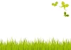 Dry-erase board 01X 064 grass - Graphic design featuring green grass and butterflies.