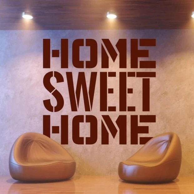 Painting template 02X 03 home sweet home 1710 - Living room setup with light walls and minimalist furniture.