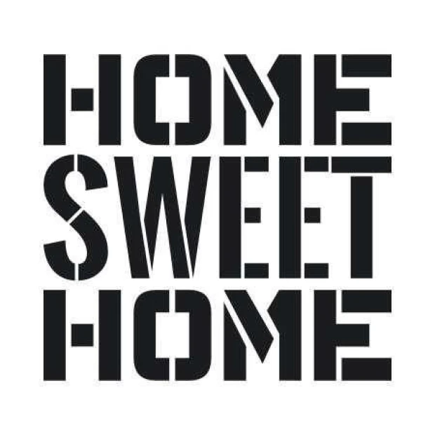 Painting template 02X 03 home sweet home 1710 - Graphic design with large letter text in vertical and horizontal layout.