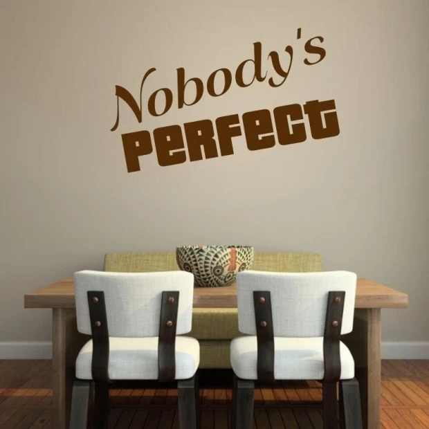 Painting template 02X 17 nobodys perfect 1730 - Dining room setup. Neutral walls, wooden floor, table.