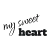 Painting template 02X 17 my sweet heart 1743 - Graphic design with various styles, my sweet in italics, heart in uppercase.