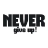 Painting template 02X 18 never give up 1716 - Graphic design with bold letters and clear contrast.