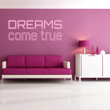 Painting template 02X 19 dreams come true 1736 - Living room setup. Purple wall, white sofa.