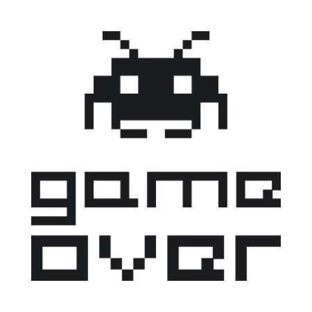 Painting template 02X 23 game over 1717 - Graphic design featuring a stylized insect figure and text.
