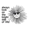 Sticker 03X 17 always look 1711 - Graphic design featuring a smiling sun with sunglasses.