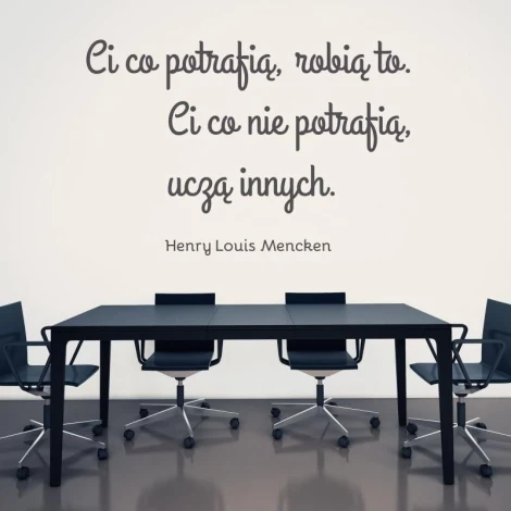 Painting template 02X 15 quote: those who can 1754 - Office arrangement. Rectangular table with chairs against a light wall.