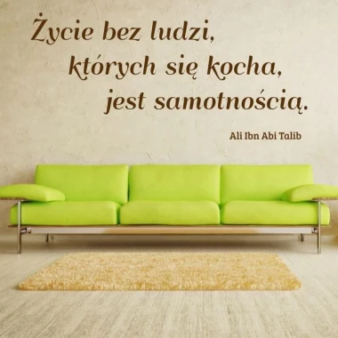 Painting template 02X 18 quote: life without people 1767 - Living room arrangement. Light walls, vibrant sofa.