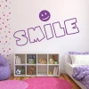 Sticker 03X 24 smile 1740 - Decor for a child\'s room. Light-colored walls with colorful dots.