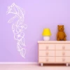 Sticker 03X 02 floral decorations 1780 - Decor for a child\'s room. Purple walls, light furniture.
