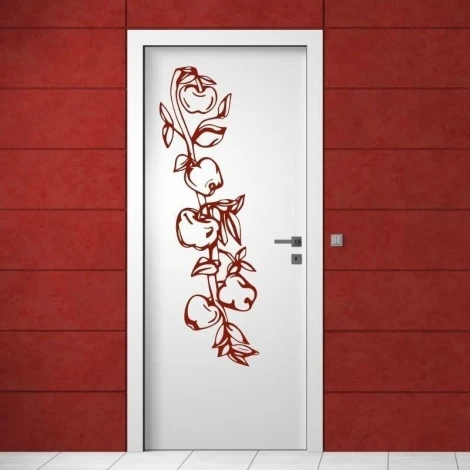 Sticker 03X 05 tomatoes 1782 - Graphic design featuring tomatoes on a vine with leaves.