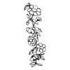 Sticker 03X 05 floral design 1776 - Graphic features a branch with flowers and leaves.