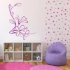 Sticker 03X 08 flowers 1801 - Decor for a child\'s room. Light-colored walls with pink dots.