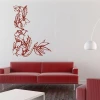 Sticker 03X 08 wildflowers 1778 - Living room setup with light wall, red sofa, and minimalist style.