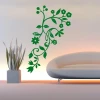 Sticker 03X 09 plant ornament 1792 - Living room arrangement with light walls and modern neutral furniture.