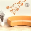 Sticker 03X 09 plant ornament 1795 - Living room setup with light walls and an orange sofa.