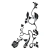 Sticker 03X 09 plant ornament 1795 - Graphic design featuring flowers and twisting vines.