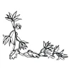 Sticker 03X 17 plant 1770 - Graphic design. Plants with thin stems and leaves in various positions.