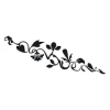 Sticker 03X 25 plant ornament 1784 - Graphic design featuring a black floral ornament with flowers and leaves.