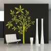 Sticker 03X 08 tree 1810 - Living room decor. Dark wall with light tree and minimalist furniture.