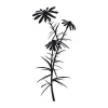 Painting template 03X 01 flower 1806 - Graphic design featuring two flowers on long stems with leaves.