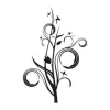 Floral painting template 03X 15 - A design featuring climbing lines with leaves and spirals.