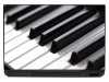 Piano laptop sticker 0044 - Graphic design featuring piano keys in black and white.