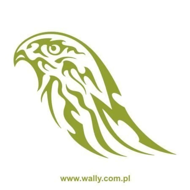 Hawk painting template 1211 - Graphic design featuring a hawk silhouette with dynamic lines and shapes.