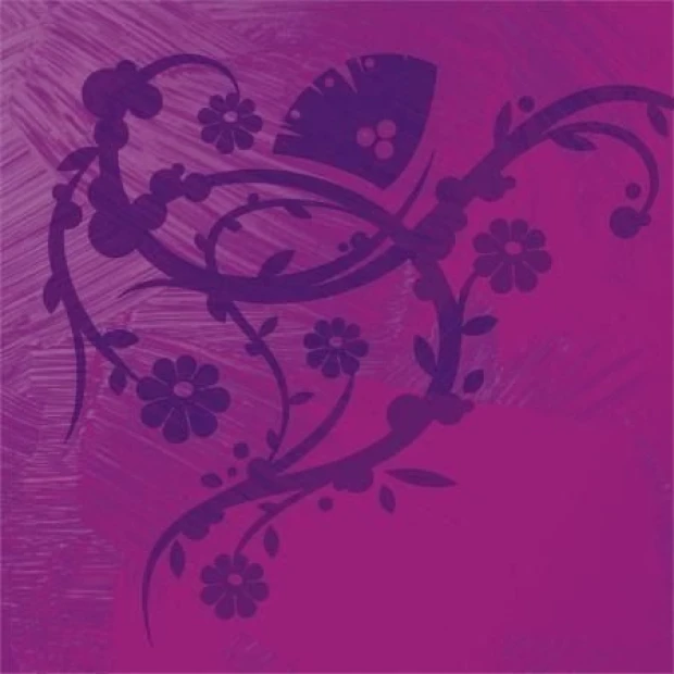 Floral painting template 0907 in vibrant purples, perfect for refreshing modern interiors.