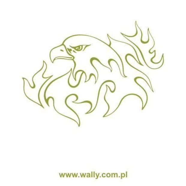 Eagle painting stencil 1203 - Features a stylized eagle with dynamic, wavy lines.