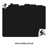 Chalk sticker 007 bicycles - Graphic design featuring two cyclists in motion on a black background.