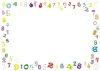 Dry-erase board with colorful numbers in various shapes on a white background.