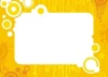 Dry erase board 009 - Graphic design. Yellow background with circles in various sizes and colors.