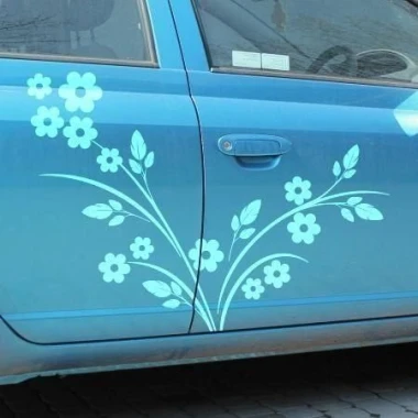 Floral painting template 1228 - Graphic design featuring branches and flowers in various shapes.
