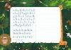EDU dry-erase board for writing practice 031 - Graphic design featuring letters, numbers, and animals in a jungle background.
