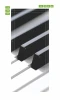 Piano door mural 138 - Graphic design featuring piano keys in black and white shades.