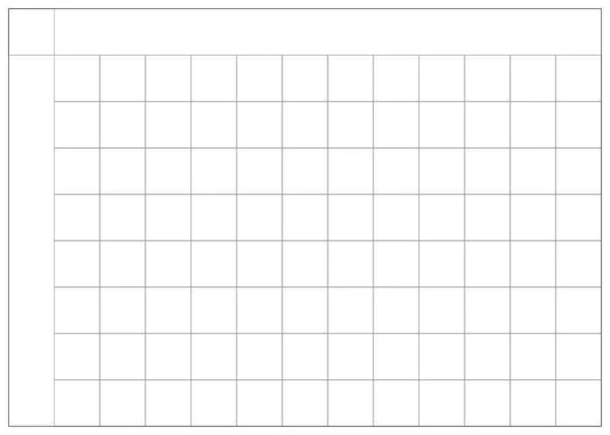 Lean planner dry-erase board 001 - Graphic design. Simple grid with equal rectangles and lines.